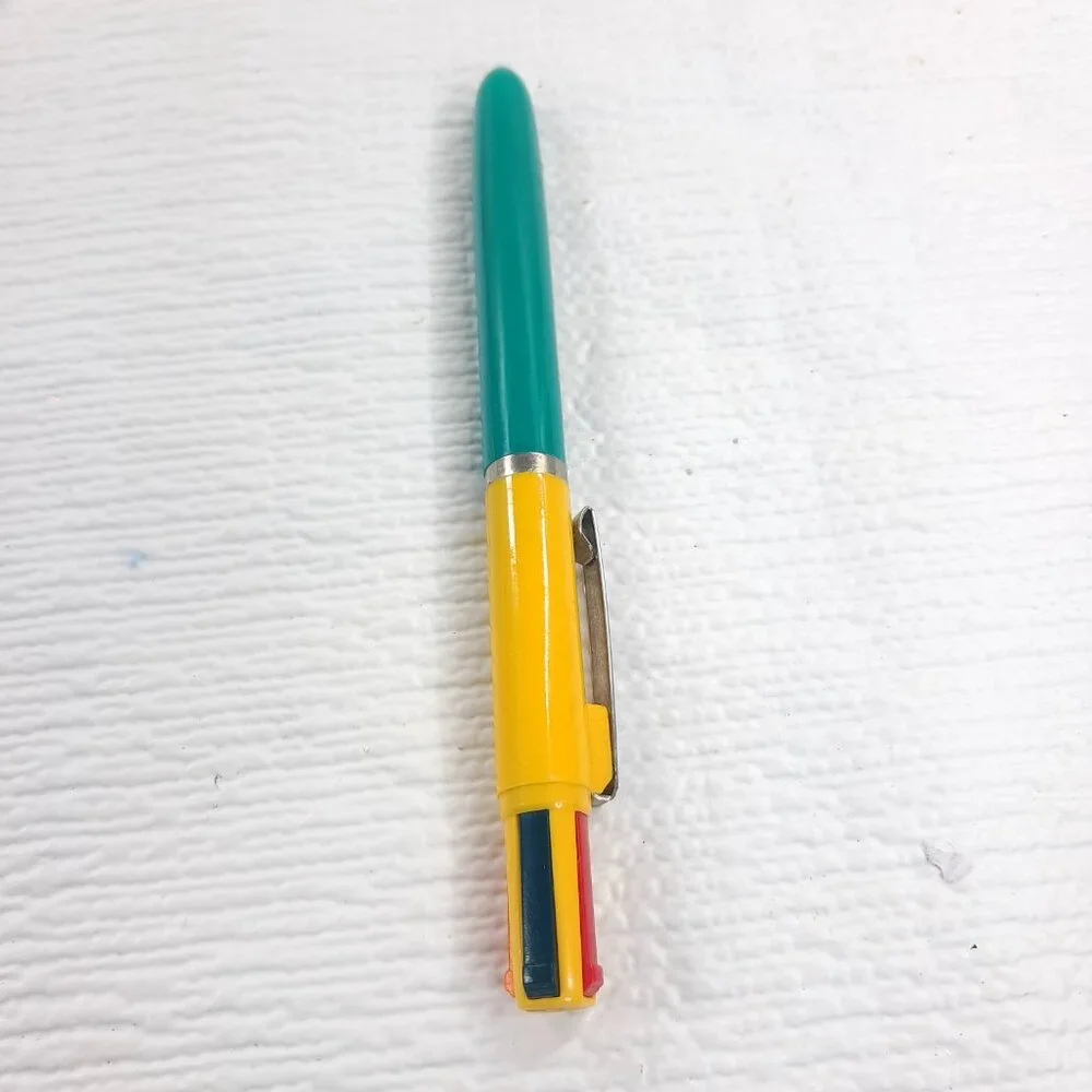 Vintage Pentech‎ Fire Works Pen Multi Colored Retractable Ball Point Fireworks